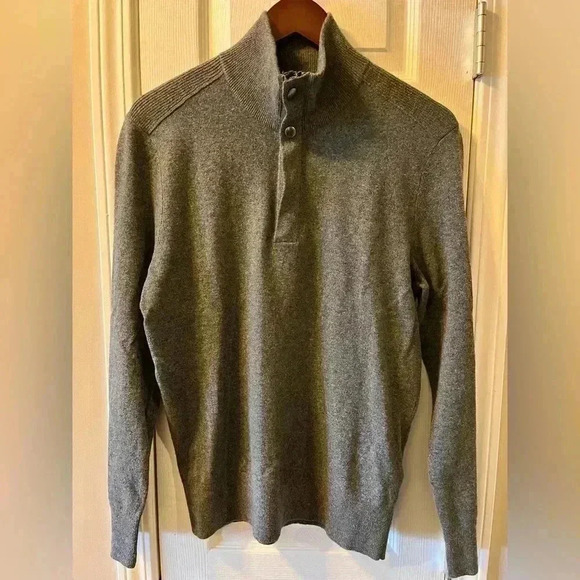 Mens Banana Republic Merino Wool Zip  Up Sweater - Picture 1 of 6